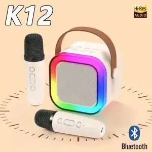 K12 노래방 기계 1/2 무선 마이크 휴대용 5.3 PA 블루투스 스피커 시스템 RGB 조명 오디오 홈 KTV 선물