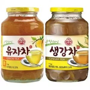 전통차 오뚜기 1kg+오뚜기 1kg 유자차 생강차