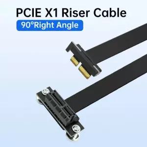 ㄱ자랜선 인터넷 케이블 PCIE 30 X1 라이저 90도 ° PCIe WiFi 어댑터 이더넷 카드 슬롯용 직각 PCI Expres
