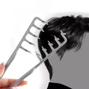 남성용 볼륨업 엉킴풀이 헤어 빗 곱슬머리 웨이브머리 모든 모발용 넓은 빗살 스타일링 도구 풍성한 텍스처