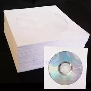 50 종이 CD DVD 플랩 슬리브 케이스 커버 봉투 5 인치