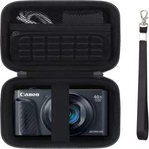 캐논 파워샷 SX740 HS/ELPH 360 G7 X Mark III II 디지털 카메라용 Supmay 하드 캐리링 케이스 배터리 팩용