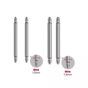 10PCS 이중 지원 스프링 바 직경 1.5mm 및 시계 스트랩 링크 핀은 Width10mm30mm 스테인레스 스틸