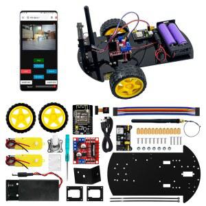 LAFVIN 2WD 로봇 자동차 키트, 와이파이 ESP32 카메라 스타터 키트, 아두이노 스마트 로봇 프로그래밍 스템 세트