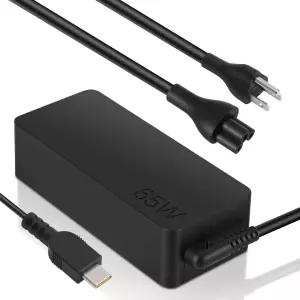 STHWU 65W USB C 노트북 충전기 레노버 씽크패드 T480s T580s T490 E580 크롬북 S330 C330 500e 300e 요가