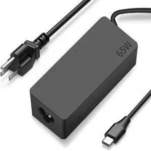 레노버 노트북 충전기 USB C용 65W 교체 씽크패드/요가/크롬북과 호환 T480 T490 T14 T15 E14 X1 C930 100e