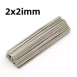 2x2mm 초강력 원형 네오디뮴 N35 소형 영구 NdFeB 냉장고 2x2