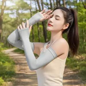 자외선 차단 손등 쿨토시 골프 등산용 토시 그레이 냉감 소재