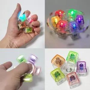 스피너 LED 5구 키캡키링 딸깍이 손장난감 클리커 소품샵 폰꾸미기키링 키보