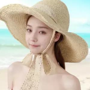 비치모자 밀짚 여성 모자 휴양지