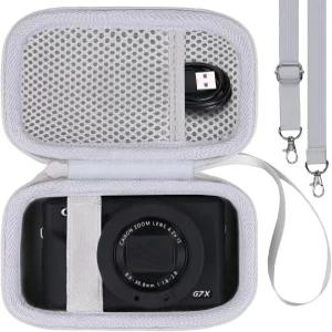 캐논 파워샷용 칸카 카메라 케이스 SX740 HS G7 X Mark II G7X III 보호 가방 액세서리용 메시 포켓이 있는
