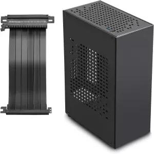 PCIe 3.0 라이저가 장착된 알루미늄 미니 ITX 케이스 JOYJOM PC SFF 소형 폼 팩터 GPU 그래픽 카드 지원 TX