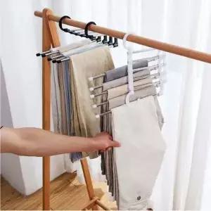 바지걸이 블랙 5단 5단바지걸이 바지옷걸이