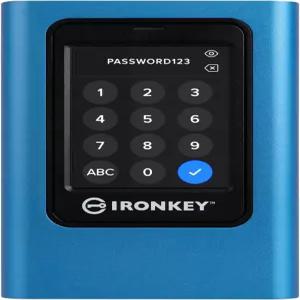킹스턴 언키 볼트 프라이버시 80 1.92TB 외장 SSD FIPS 197 XTS-AES 256GB 암호화 터치스크린 PIN 안전한