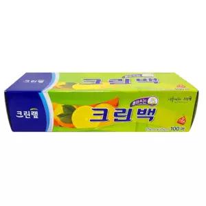 크린랩 가정용 주방 위생 비닐봉지 뽑아쓰는 크린백100매 25x35cm 비니루팩