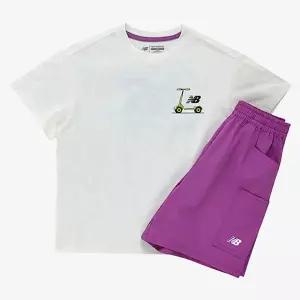 [뉴발란스]뉴발란스키즈 라이딩 일러스트 반팔 세트 NK9YGB217U-75 트레이닝 스포츠