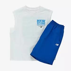 [뉴발란스]뉴발란스키즈 핫써머 나시 세트 NK9YGB213U-50 트레이닝 스포츠