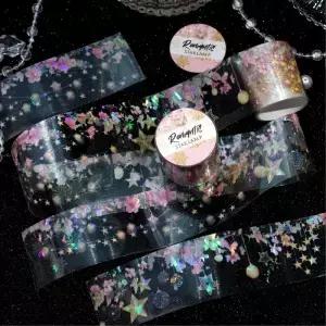 40mm * 200cm/롤 로맨틱 스타 램프 테마 쉘 라이트 애완 동물 테이프 DIY 스크랩북 일기 앨범 플래너 미적