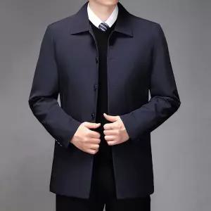 남성코트 봄가을 트렌치코트 비즈니스 캐주얼 터틀넥 버튼 오피스룩 심쿵해외구매