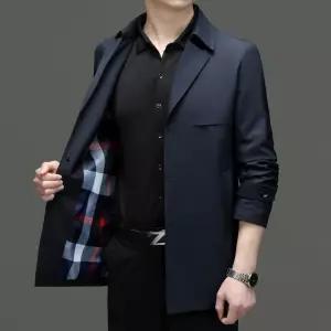 남성코트 봄가을 트렌치코트 하프 정장넥 비즈니스 캐주얼 오피스룩 심쿵해외구매