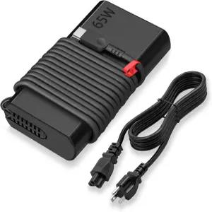 레노버 노트북 충전기 USB C를 위한 새로운 슬림 65W C 교체 씽크패드/요가/크롬북 컴퓨터 고속 충전 타입