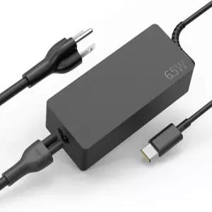 AYNEFF 65W USB-C 노트북 충전기 레노버 크롬북 C330 S330 100e 300e 500e 요가 C930 C940 720 씽크패드