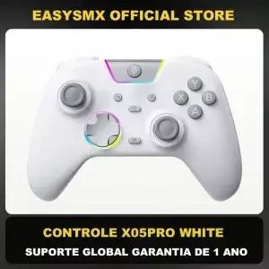 EasySMX X05 게임패드 RGB 게임 컨트롤러 PC/스위치/폰/TV/스팀 호환 홀 이펙트 듀얼 럼블 모터 화이트