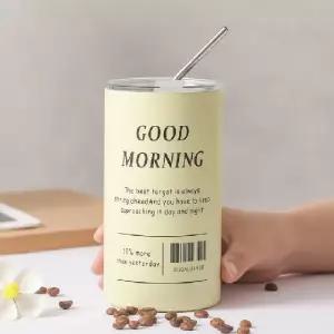 ( )대용량 500ml 스텐 빨대텀블러 2중 진공 보온보냉컵 밀폐 휴대용 물병