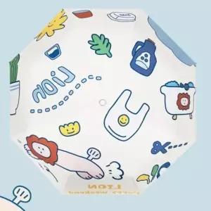 캐릭터 3단 양우산 자외선차단 자동 우산 양산 암막 우양산 휴대용 선물 고양이 라이언