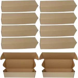 문서 보관용 삼각 판지 우편 튜브 10Pcs 아트워크 포스터 및 청사진용 크래프트 종이 배송 상자 가볍고