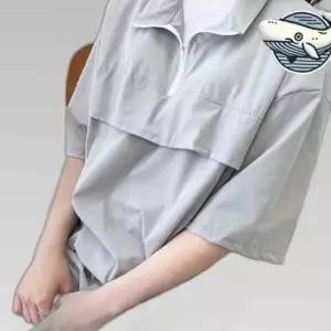 여성 편안한 아노락 반팔 반바지 트레이닝