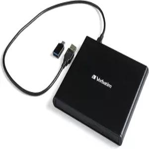 버바팀 슬림라인 CD/DVD 드라이브 - 노트북 및 외장 USB 2.0 RW 버너 M-DISC 지원 Mac PC 호환 네로 번