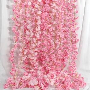 1-10PCS 180m 인공 벚꽃 화환  포도 나무 벽 장식 웨딩 파티 배경 DIY 홈 정원