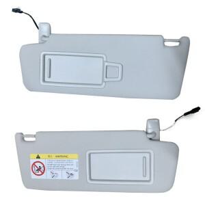 1/2PCS 그레이 인테리어 썬 바이저 메이크업 미러 VW 골프 7 7.5 Passat B8 CC Jetta MK7 Skoda Octavia 3