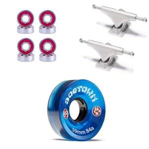 CCS 도그타운 크루저 84A 클리어 블루 스케이트보드 59MM 본즈 베어링 레드 139