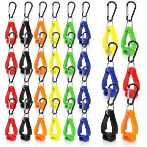 YEUIKERR 30 PCS 작업용 글러브 홀더용 클립 안전 키퍼 그래버 작업자 건설용 벨트 블루 레드 그린 오렌지