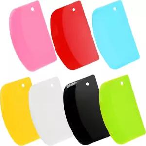 7PCS 도우 스크레이퍼 세트 플라스틱 벤치 주방 베이킹 케이크 빵 피자 페이스트리용 다목적 볼