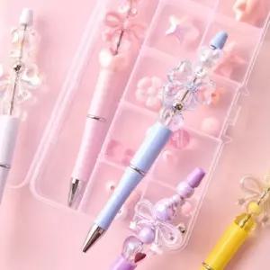 초등학생 비즈 공예 볼펜 볼꾸 만들기 세트 12EA - 키링만들기 캐릭터문구 팬시 문구 소품