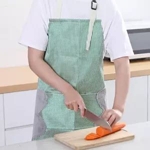 [반애] 목걸이형 길이조절 원피스 앞치마 스트라이프 줄무늬 ()