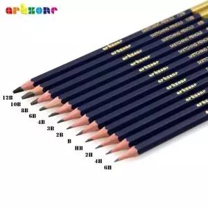 잉 스케치 연필 세트 12pcs 흑연 6H12B 아트 음영 아티스트 펜에 이상적