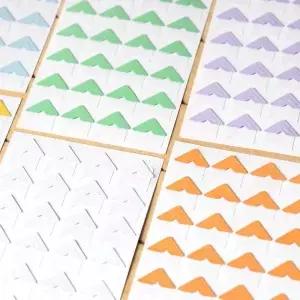 8 색 192 Pcs 젤리 컬러 종이 코너 스티커 사진 앨범 소품 장식