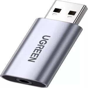 UGREEN USB to 잭 외장 사운드 카드 3.5mm 어댑터 2개 A/Oux TRRS 헤드폰 마이크 레오 알루미늄 PS5 PC