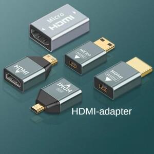 4K60HZ 미니 소형 마이크로 HDMI 호환 어댑터 변환기 노트북 그래픽 카드 카메라 TV 모니터 HD 오디오 비디