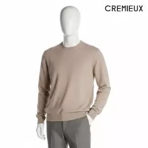 다니엘크레뮤 26SS 워셔블 수피마 코튼 100 크루넥 니트 남성 면 스웨터