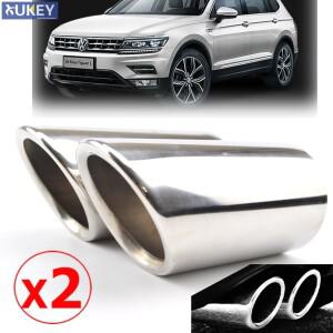 [호환품]자동차 스타일링 S'Steel 배기 머플러 팁 테일 파이프  VW Tiguan 2   2x 독점 액세서리