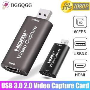 4K USB 3.0 비디오 캡처 카드 플스호환 DVD 카메라 PC 녹화 Placa De Video 라이브 스트리밍 용 1080P 2.0