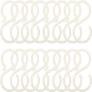 SEWACC 40pcs 헤비 듀티 S 걸이용 플라스틱 후크 청바지 작은 모양 식물 보석 냄비 팬 컵 수건