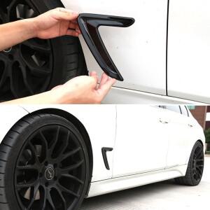 BMW 호환 3 시리즈 F30 2013 용 ABS 블랙 자동차 사이드 윙 에어 플로우 펜더 그릴 아웃렛 흡기 벤트  2개