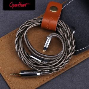 [호환품]OPENHEART 2 코어 실버 도금 구리 이어폰 헤드폰 케이블 3.5mm/2.5mm/4.4mm MMCX/0.78 2Pin 밸런스
