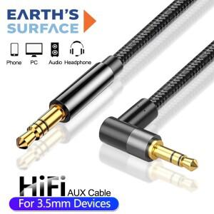 3.5mm 잭 오디오 케이블 90도 앵글 연장 남성용 스피커 AUX 샤오미호환 삼성호환 MP4 비디오 자동차 헤드폰